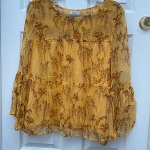 Sundance Golden Floral Blouse - Size Large